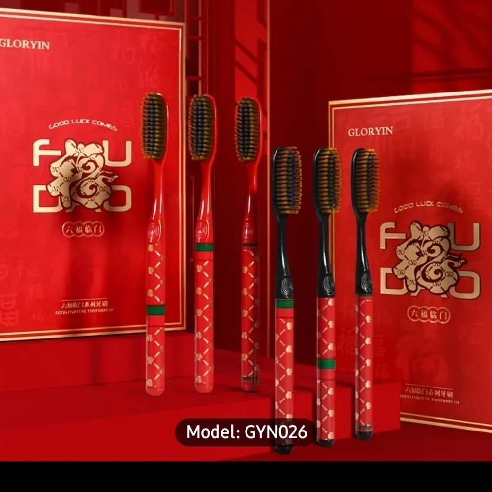 Toothbrush Set Brand New Red And Black Extended Brush Head Efficient